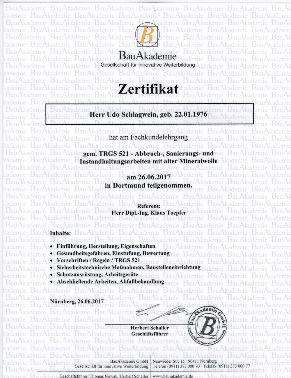 Zertifikat (2)